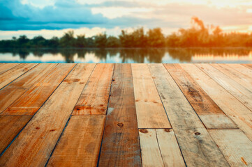 Riverside Wooden Deck View