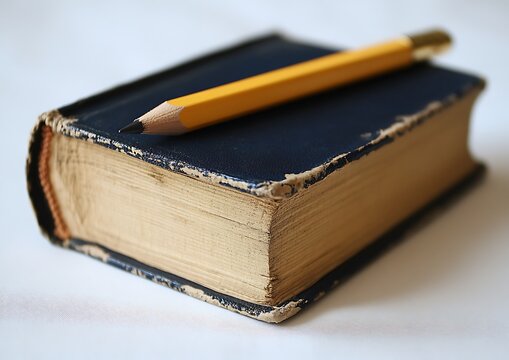 Old Book  Pencil.