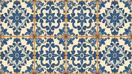 Fototapeta premium Vintage Ornamental Ceramic Tile