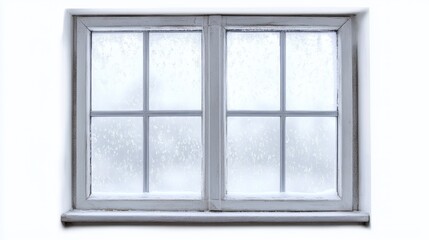 Fototapeta premium Winter's Embrace: A Frosty Window Pane