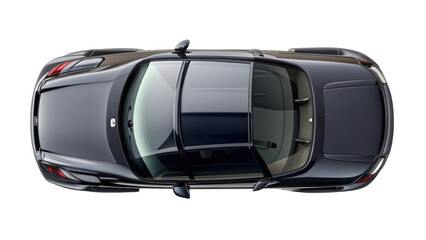 Top View of Car Isolated on Transparent Background