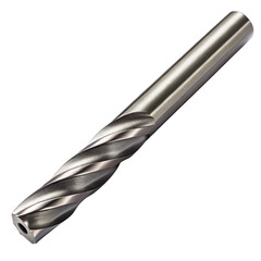 industrial size drill bit with spiral flutes, isolated PNG