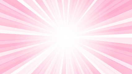 Pink and white sunbeams pattern. Sun rays vector background. Sun beams background minimal design. vector illustration
