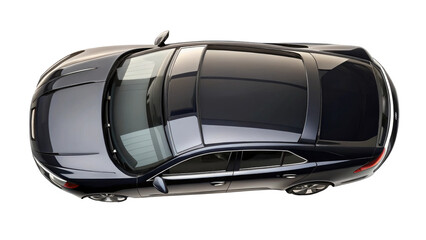 Top View of Car Isolated on Transparent Background