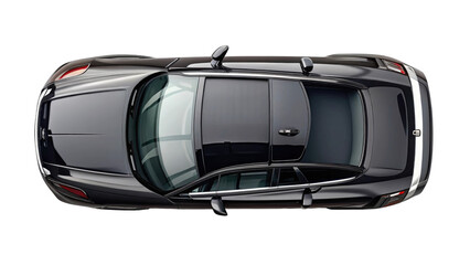 Top View of Car Isolated on Transparent Background