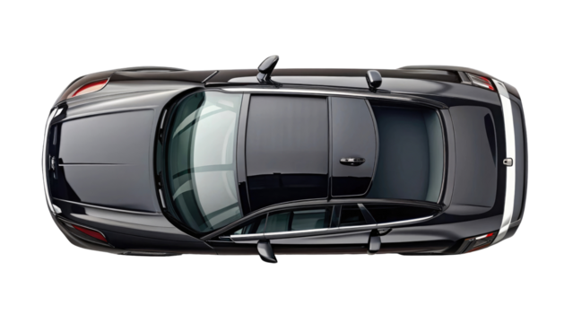 Top View of Car Isolated on Transparent Background - Powered by Adobe