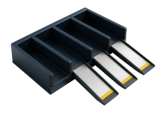 Steel docking station with multiple berths and retractable boarding ramps
