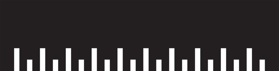 Vector illustration of a mathematical ruler