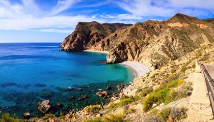 Coastal view of a secluded beach