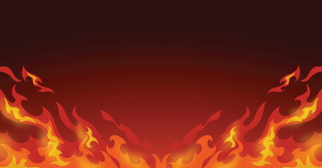 Flame effect, flame sparks background