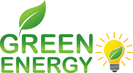 Green energy concept logo