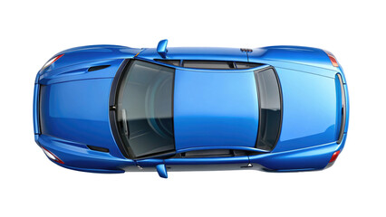 Top View of Car Isolated on Transparent Background