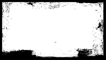Grunge frame. Distress frame. Vector illustration.