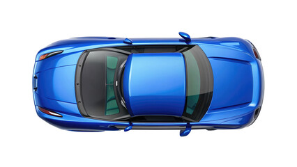Top View of Car Isolated on Transparent Background