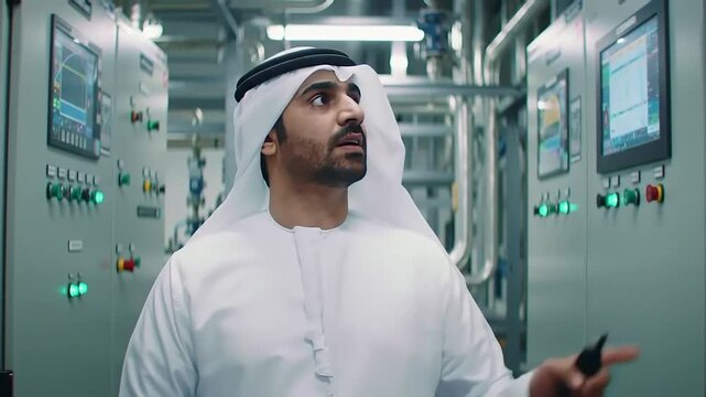 UAE Man Inspecting Industrial Facility