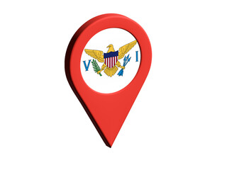 The flag of U.S. Virgin Islands, The flag of U.S. Virgin Islands in location icon, mockup of U.S. Virgin Islands flag
