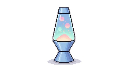 Pixel art retro lava lamp