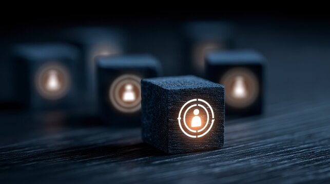 Customer Approach Strategy Targeting and Accurate Market Segmentation.Marketing strategy with clear goals and precise customer segmentation through the image of customer and symbols.