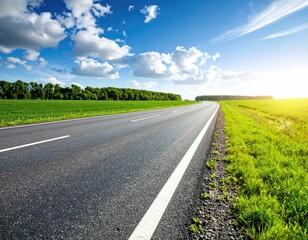 Fototapeta premium Open road on a sunny day