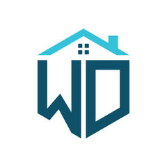 WD House Logo Design Template. Letter WD Logo for Real Estate, Construction or any House Related Business