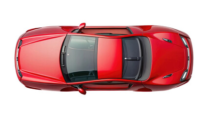 Top View of Car Isolated on Transparent Background