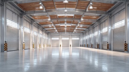 Obraz premium Empty modern warehouse interior