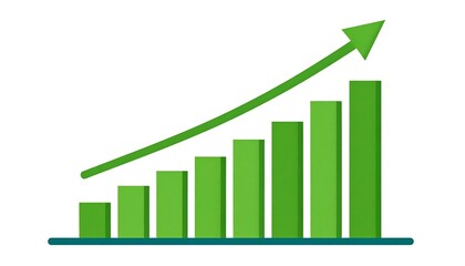 Green Growth Chart Upward Trend.