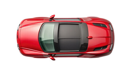 Top View of Car Isolated on Transparent Background