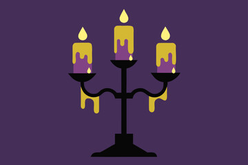 Obraz premium vector illustration of a candle