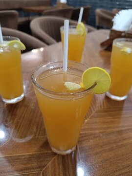 Nimbu masala drink with selective focus