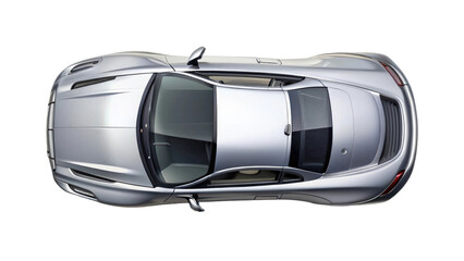 Top View of Car Isolated on Transparent Background