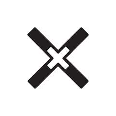 Obraz premium Abstract Crossed Lines Symbol - A Minimalist Design Element for Modern Projects