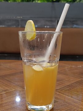 Nimbu masala drink with selective focus