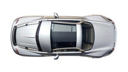 Top View of Car Isolated on Transparent Background