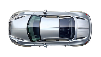 Top View of Car Isolated on Transparent Background