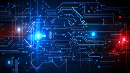 Fototapeta premium Circuit board technology abstract (1)
