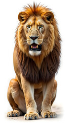 Lion, panthera leo on a white isolated