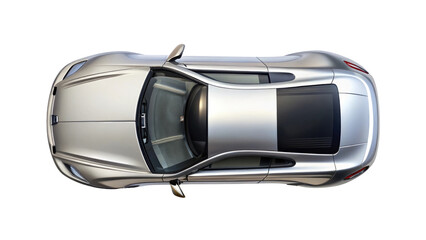 Top View of Car Isolated on Transparent Background
