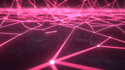 Obraz premium Abstract network of glowing lines (5)