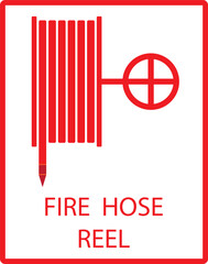vector illustration of a fire hose reel