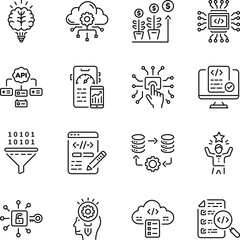 Pack of Web Development Linear Style Icons 


