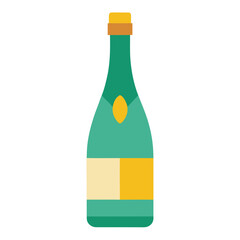 Champagne bottle  icon on white background. Simple element from digital disruption collection.

