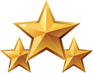 Obraz premium Bright, shiny gold star on a white background symbolizing award and celebration