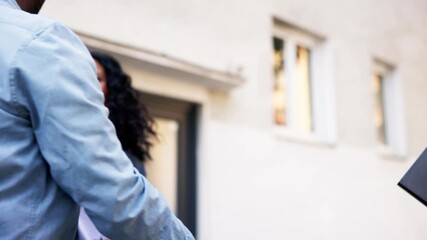 Happy Couple Receives Keys To New Home