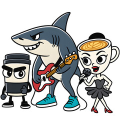 Italian Brainrot Meme Character Ballerina Cappuccina Cappuccino Assassino Tralalero Tralala music band