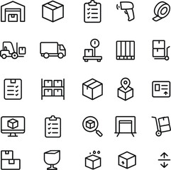 Healthy Lifestyle Vector Icon Set with Adjustable Line Weight Featuring Fitness, Nutrition, Exercise, Wellness, Sleep, Yoga, Meditation, Heart Rate, Gym, Hiking, Cycling, Sports, and Health Monitoring