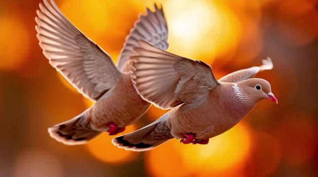 pigeon in flight