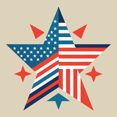 Obraz premium Fourth of July American flag background with stars and stripes design for a patriotic USA independence day celebration