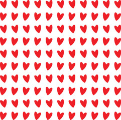 Seamless pattern design with colorful hearts in boho style. Simple abstract texture. Romantic background. Great for fabric, textiles, and apparel.