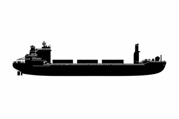 Obraz premium Ship Silhouette, Black Ship Art, Nautical Wall Art, Minimalist Ship, Bold Silhouette, Clean Line Art, Modern Nautical Decor, Ocean Vessel Print, Maritime Poster, Sailboat Silhouette, Simple Ship Drawi